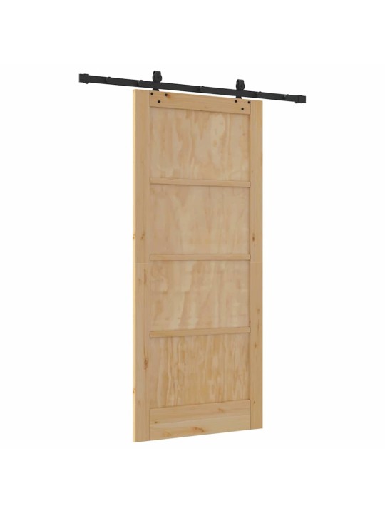 Bīdāmo durvju komplekts manuāls dabīga un melna 86 x 198.5 cm