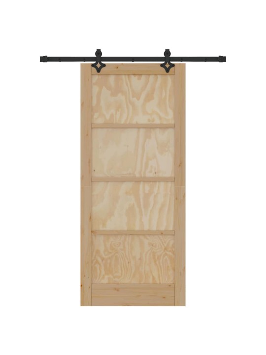 Bīdāmo durvju komplekts manuāls dabīga un melna 86 x 198.5 cm