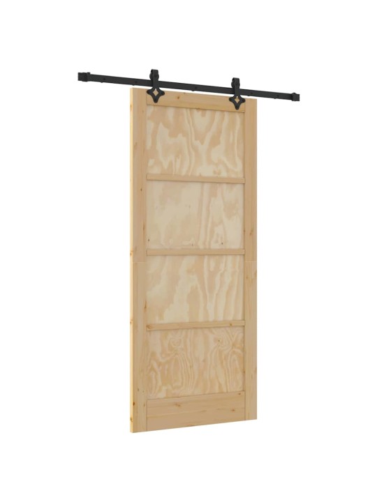 Bīdāmo durvju komplekts manuāls dabīga un melna 86 x 198.5 cm