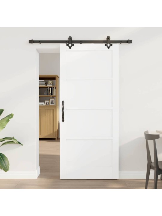 Bīdāmo durvju komplekts manuāls balta un melna 86 x 198.5 cm