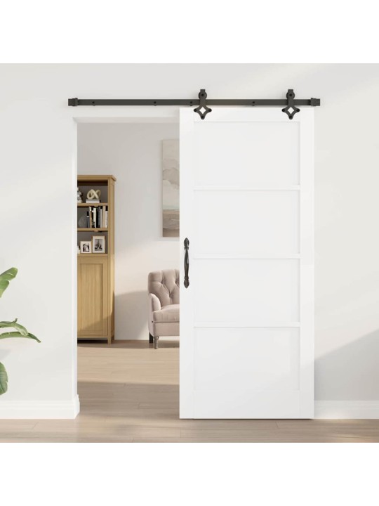 Bīdāmo durvju komplekts manuāls balta un melna 86 x 198.5 cm