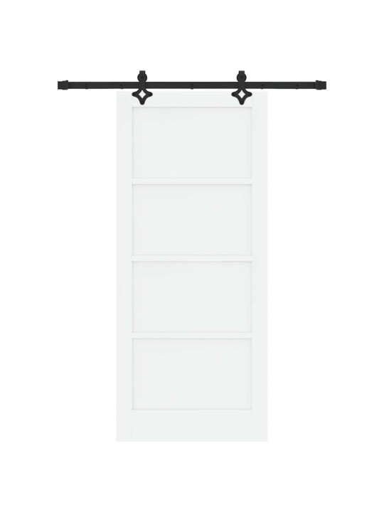 Bīdāmo durvju komplekts manuāls balta un melna 86 x 198.5 cm