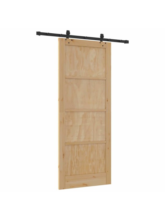 Bīdāmo durvju komplekts manuāls dabīga un melna 86 x 211 cm