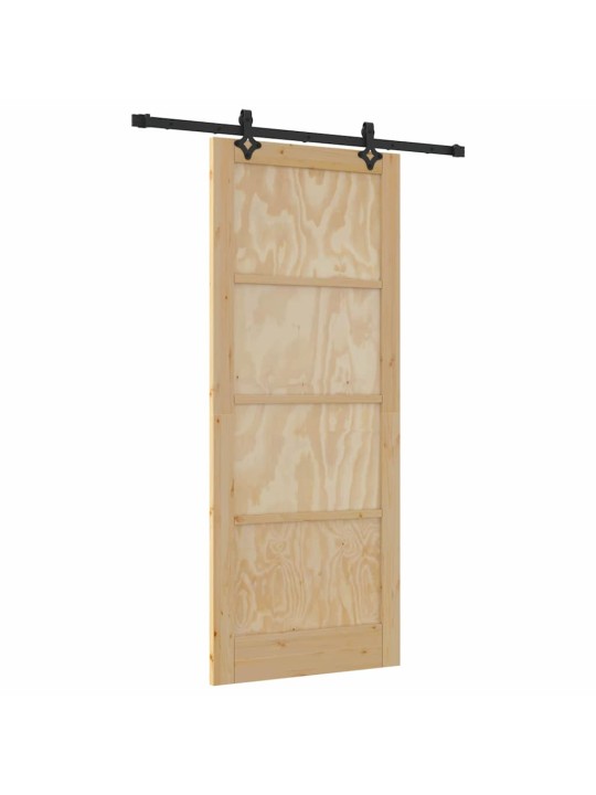 Bīdāmo durvju komplekts manuāls dabīga un melna 86 x 211 cm