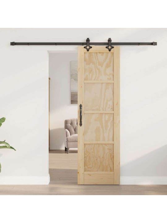 Bīdāmo durvju komplekts manuāls dabīga un melna 61 x 198.5 cm