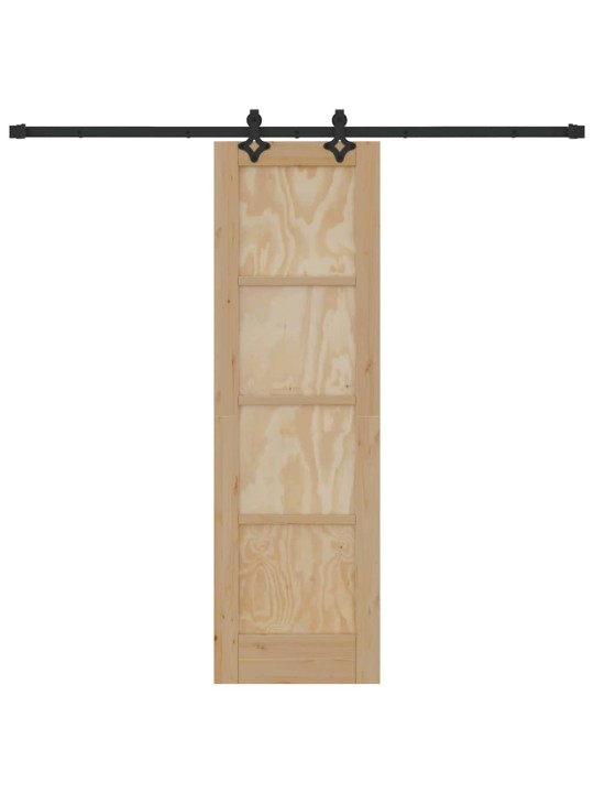 Bīdāmo durvju komplekts manuāls dabīga un melna 61 x 198.5 cm
