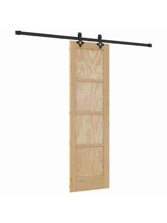 Bīdāmo durvju komplekts manuāls dabīga un melna 61 x 198.5 cm