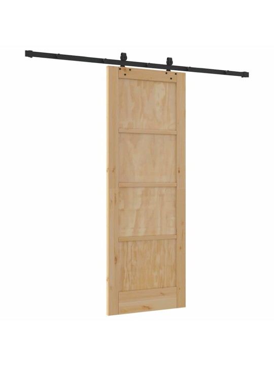 Bīdāmo durvju komplekts manuāls dabīga un melna 73.5 x 198.5 cm