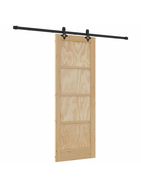 Bīdāmo durvju komplekts manuāls dabīga un melna 73.5 x 198.5 cm