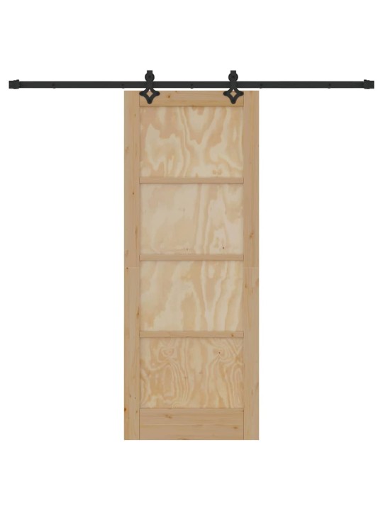Bīdāmo durvju komplekts manuāls dabīga un melna 78 x 202 cm