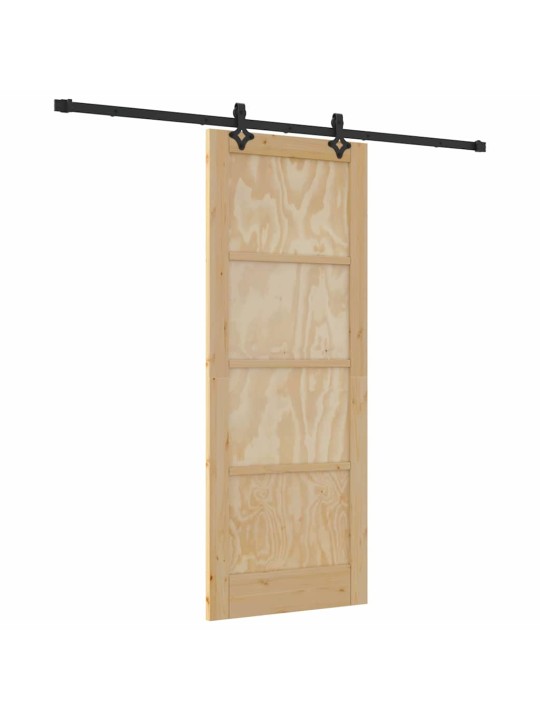 Bīdāmo durvju komplekts manuāls dabīga un melna 78 x 202 cm