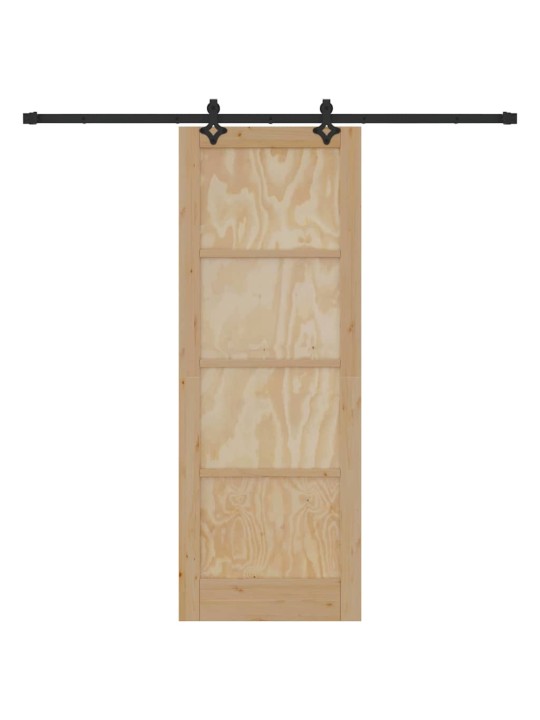 Bīdāmo durvju komplekts manuāls dabīga un melna 78 x 211 cm