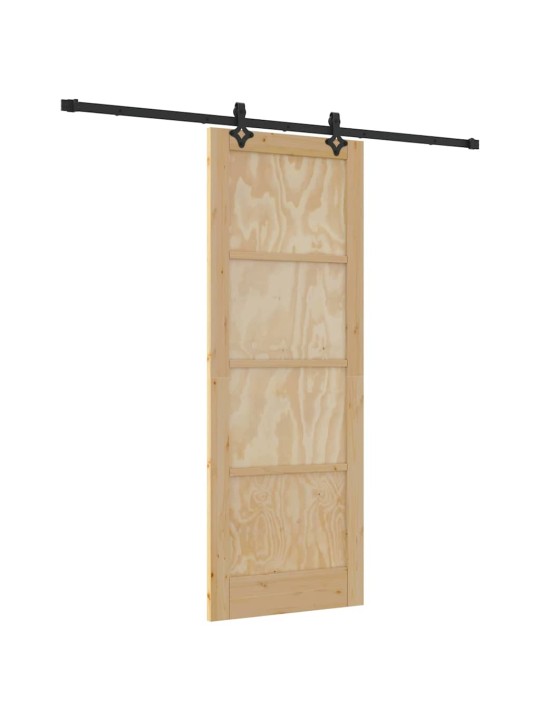 Bīdāmo durvju komplekts manuāls dabīga un melna 78 x 211 cm
