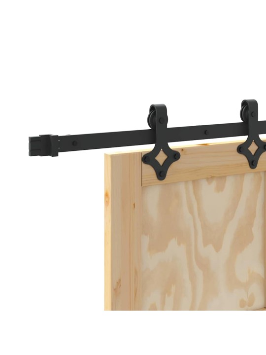 Bīdāmo durvju komplekts manuāls dabīga un melna 78 x 232 cm