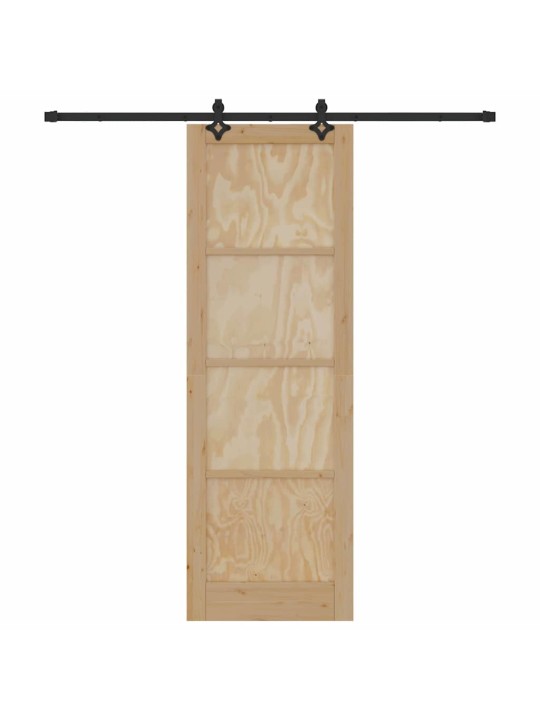 Bīdāmo durvju komplekts manuāls dabīga un melna 78 x 232 cm
