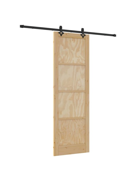 Bīdāmo durvju komplekts manuāls dabīga un melna 78 x 232 cm