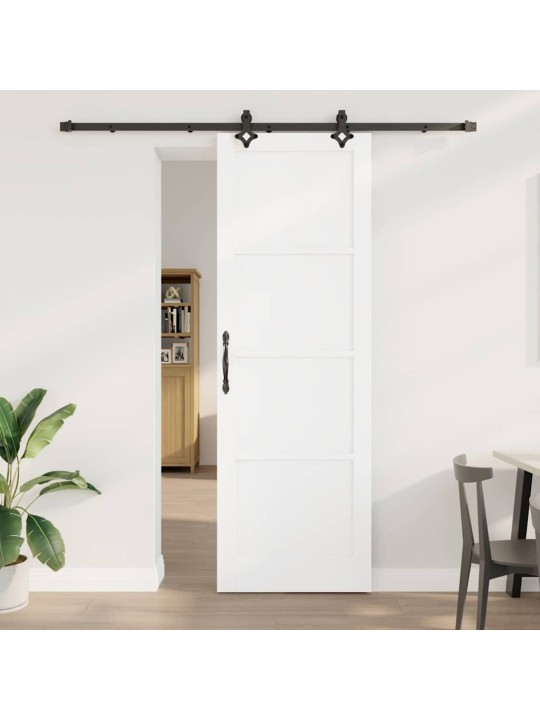 Bīdāmo durvju komplekts manuāls balta un melna 78 x 232 cm