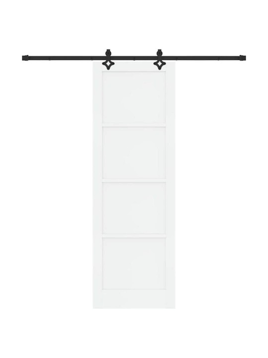 Bīdāmo durvju komplekts manuāls balta un melna 78 x 232 cm