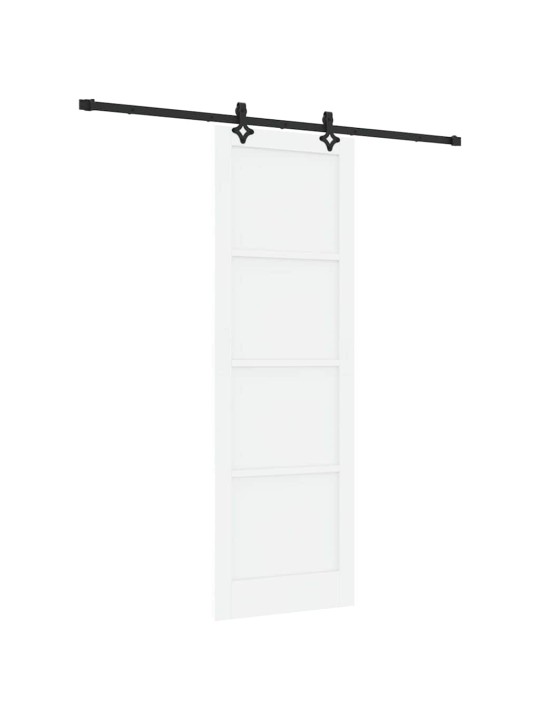 Bīdāmo durvju komplekts manuāls balta un melna 78 x 232 cm
