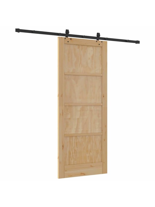 Bīdāmo durvju komplekts manuāls dabīga un melna 83 x 202 cm