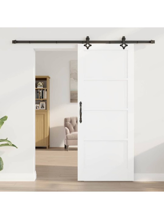 Bīdāmo durvju komplekts manuāls balta un melna 83 x 202 cm