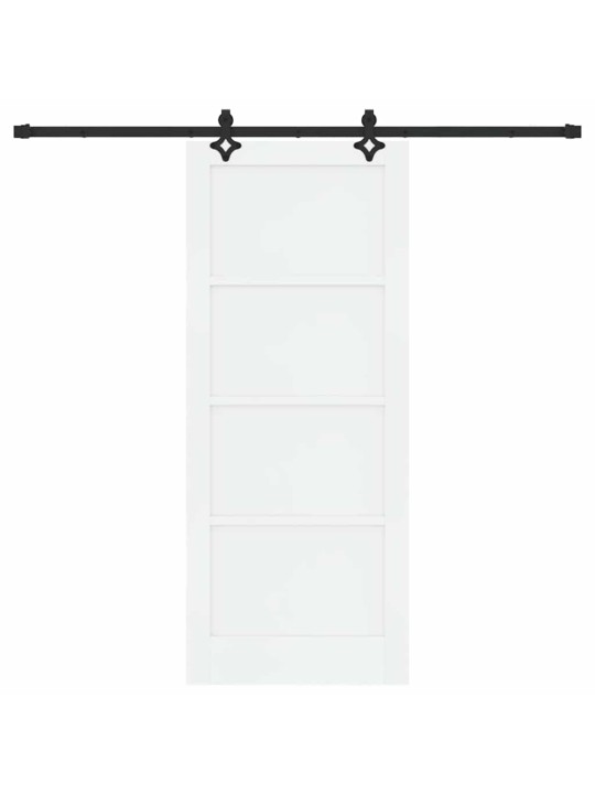 Bīdāmo durvju komplekts manuāls balta un melna 83 x 202 cm