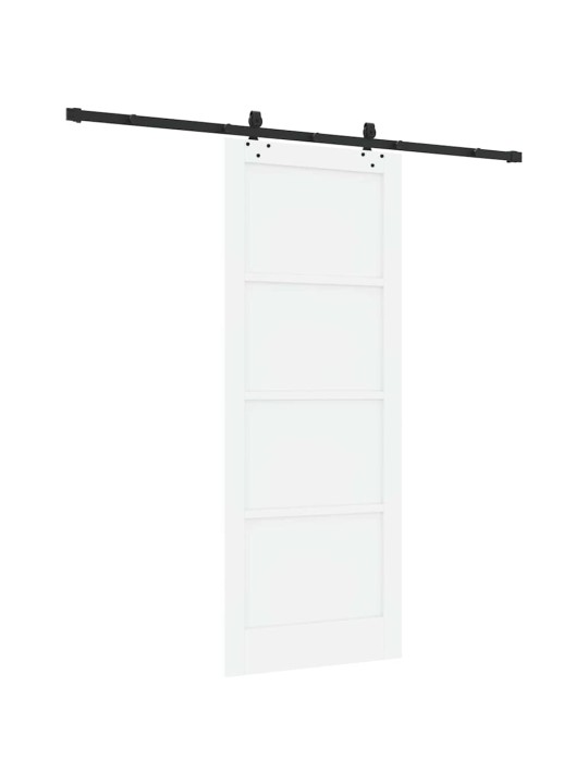 Bīdāmo durvju komplekts manuāls balta un melna 83 x 211 cm
