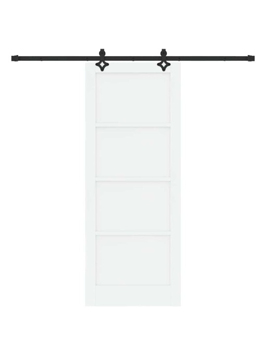 Bīdāmo durvju komplekts manuāls balta un melna 83 x 211 cm