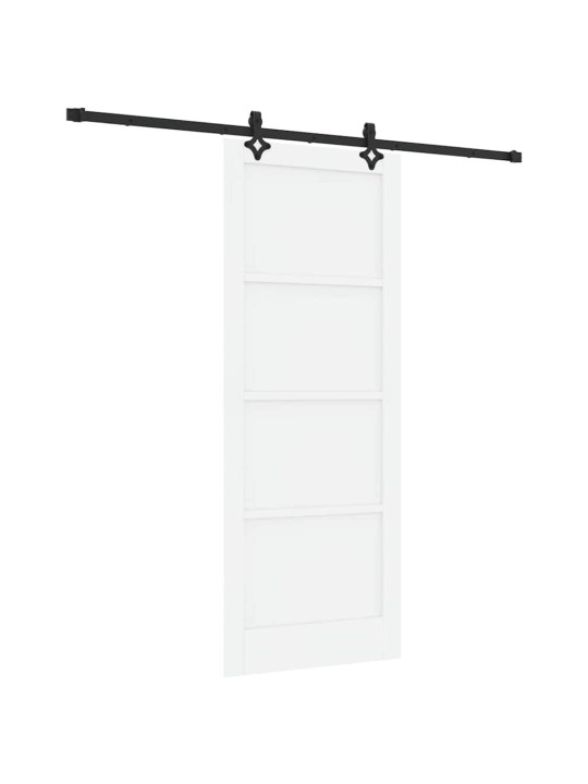 Bīdāmo durvju komplekts manuāls balta un melna 83 x 211 cm