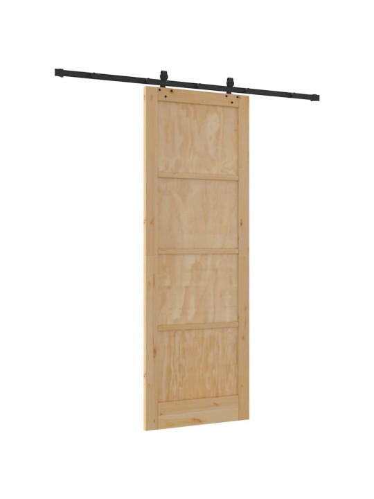 Bīdāmo durvju komplekts manuāls dabīga un melna 83 x 232 cm