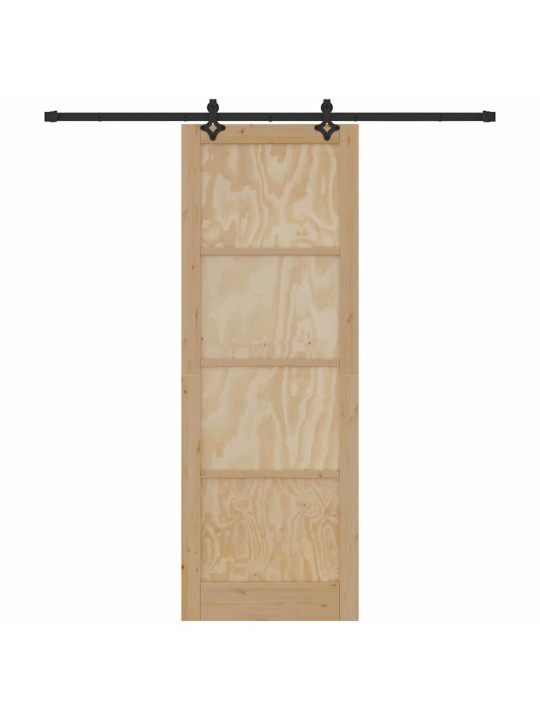 Bīdāmo durvju komplekts manuāls dabīga un melna 83 x 232 cm