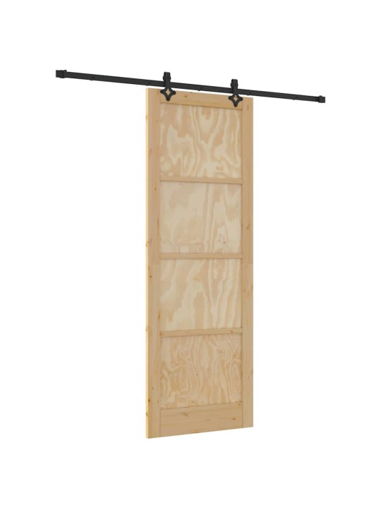 Bīdāmo durvju komplekts manuāls dabīga un melna 83 x 232 cm