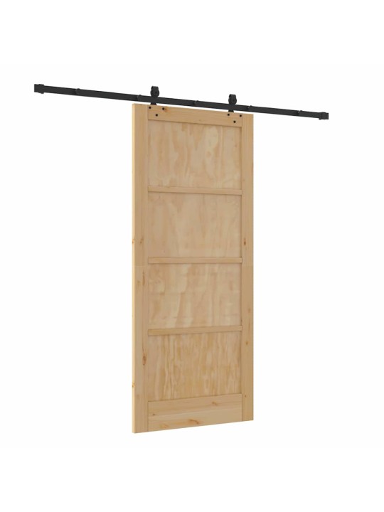 Bīdāmo durvju komplekts manuāls dabīga un melna 86 x 198.5 cm