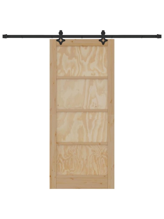 Bīdāmo durvju komplekts manuāls dabīga un melna 86 x 198.5 cm