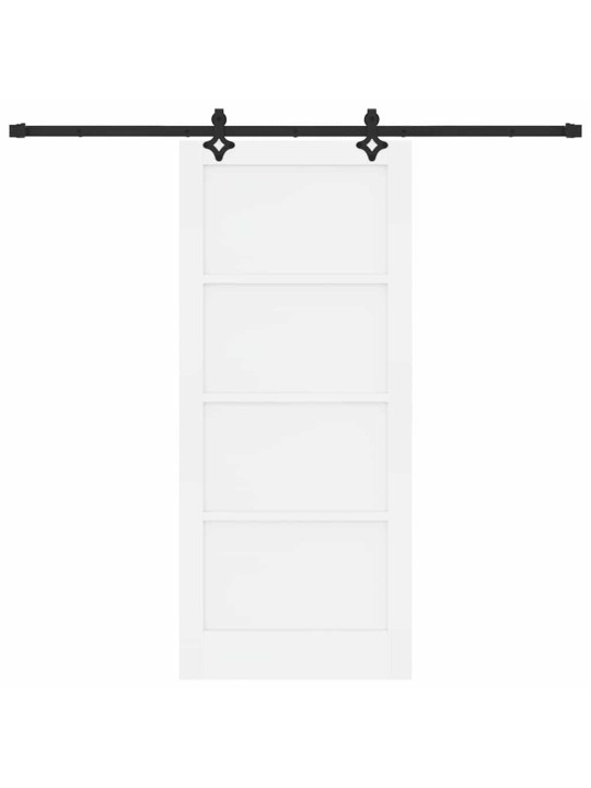 Bīdāmo durvju komplekts manuāls balta un melna 86 x 198.5 cm