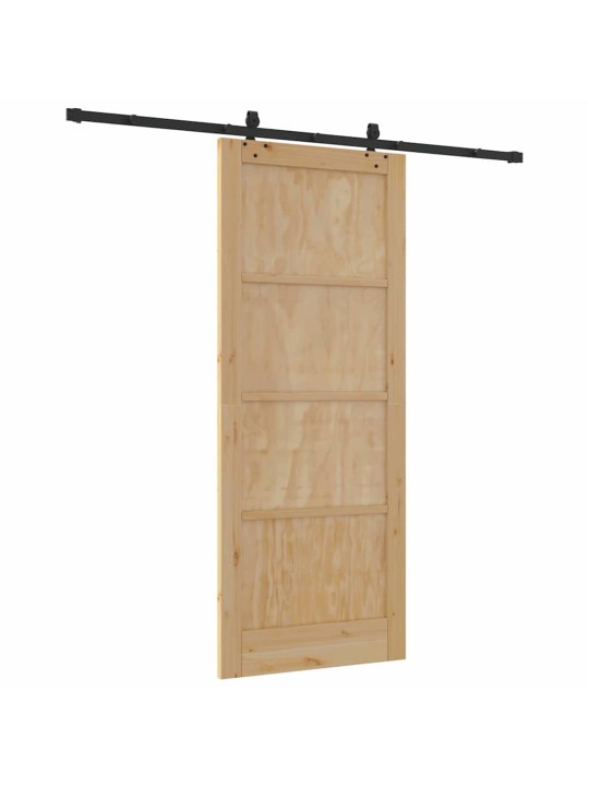 Bīdāmo durvju komplekts manuāls dabīga un melna 86 x 211 cm