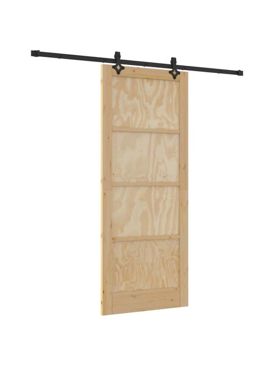 Bīdāmo durvju komplekts manuāls dabīga un melna 86 x 211 cm
