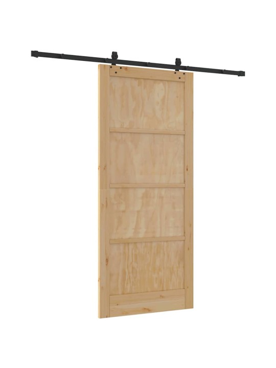 Bīdāmo durvju komplekts manuāls dabīga un melna 93 x 211 cm