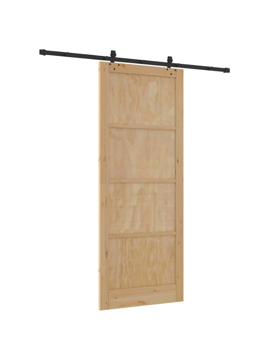 Bīdāmo durvju komplekts manuāls dabīga un melna 93 x 232 cm