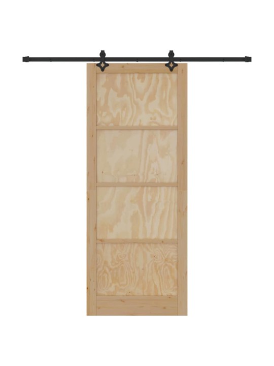 Bīdāmo durvju komplekts manuāls dabīga un melna 93 x 232 cm