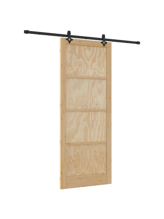Bīdāmo durvju komplekts manuāls dabīga un melna 93 x 232 cm
