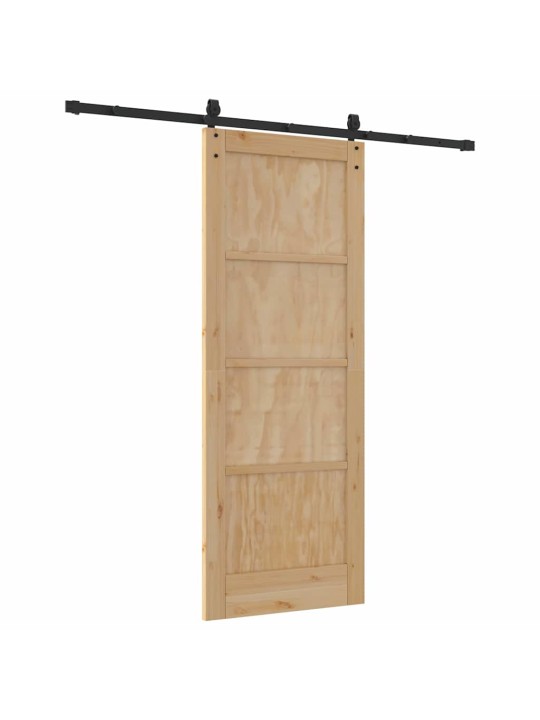 Bīdāmās durvis manuāls dabīga un melna 78 x 202 cm