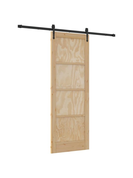 Bīdāmās durvis manuāls dabīga un melna 78 x 211 cm