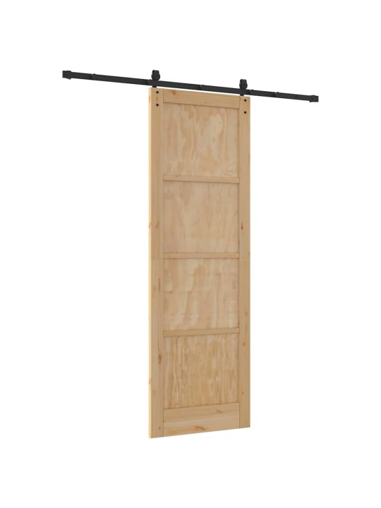 Bīdāmās durvis manuāls dabīga un melna 78 x 232 cm