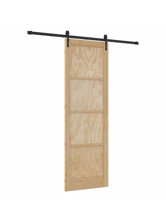Bīdāmās durvis manuāls dabīga un melna 78 x 232 cm
