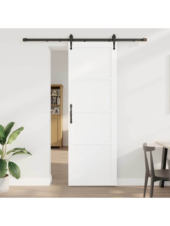 Bīdāmās durvis manuāls balta un melna 78 x 232 cm