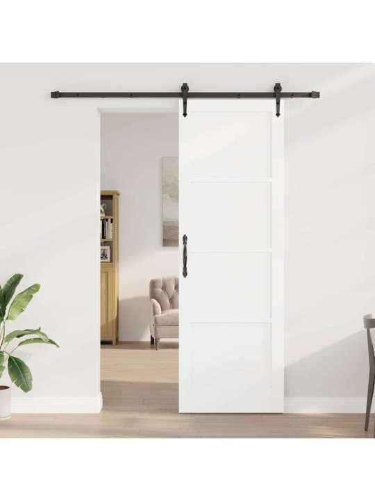 Bīdāmās durvis manuāls balta un melna 78 x 232 cm