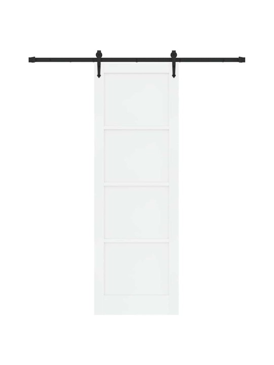 Bīdāmās durvis manuāls balta un melna 78 x 232 cm