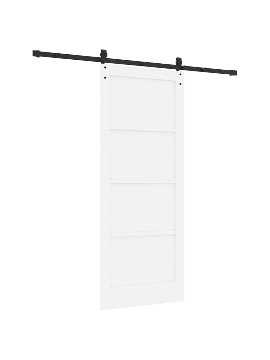 Bīdāmās durvis manuāls balta un melna 83 x 202 cm