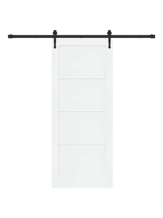 Bīdāmās durvis manuāls balta un melna 83 x 202 cm